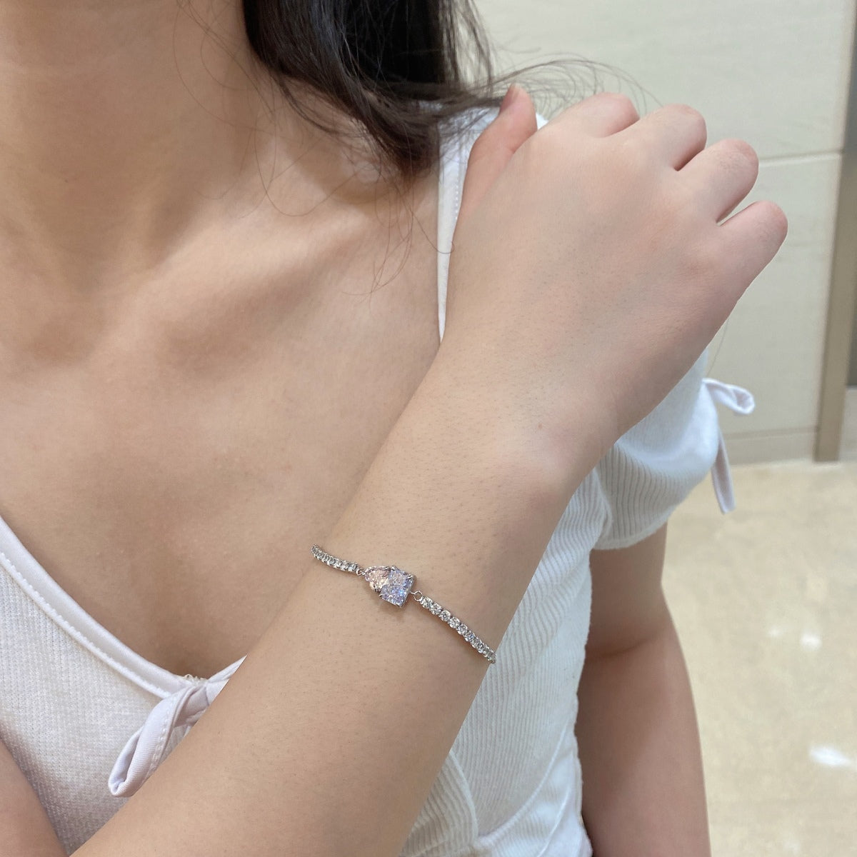 [Am jewelry]Dazzling Unique Multi Shape Lover Bracelet