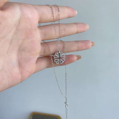 [Am jewelry]Ornate Heart Cut Flower Shape Necklace