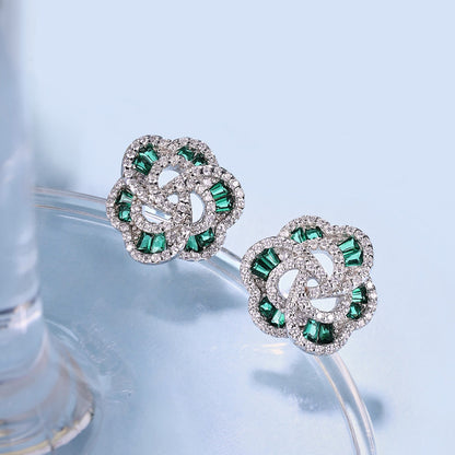 [Am jewelry]Exquisite Flower Shape Daily Earrings