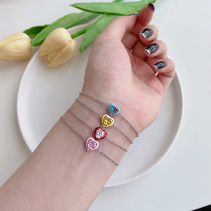 [Am jewelry]Sparkling Romantic Heart Shape Lover Bracelet