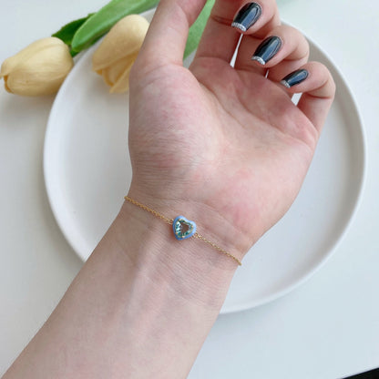 [Am jewelry]Sparkling Romantic Heart Shape Lover Bracelet