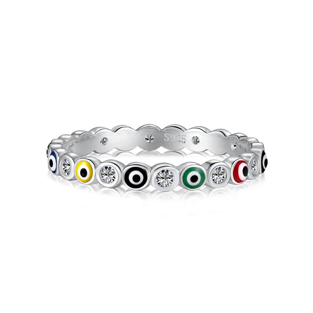 [Am jewelry]Sparkling Vibrant Round Shape Daily Ring