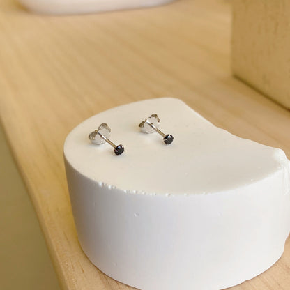 [Am jewelry]Delicate Solitaire Earrings