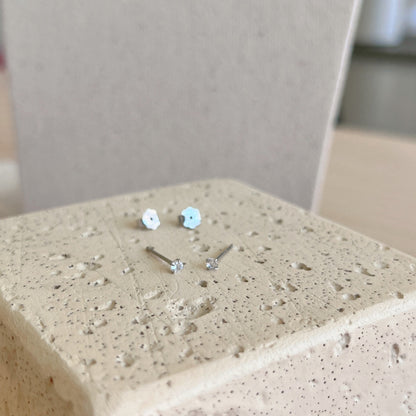 [Am jewelry]Delicate Solitaire Earrings