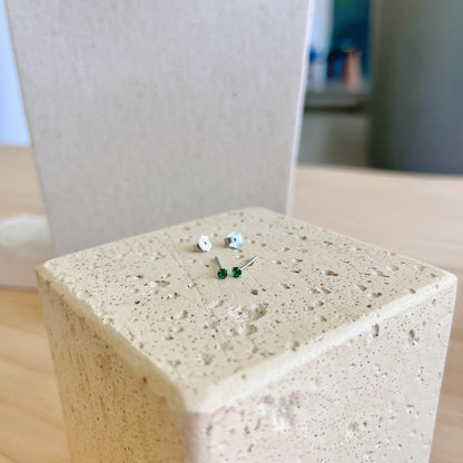 [Am jewelry]Delicate Solitaire Earrings