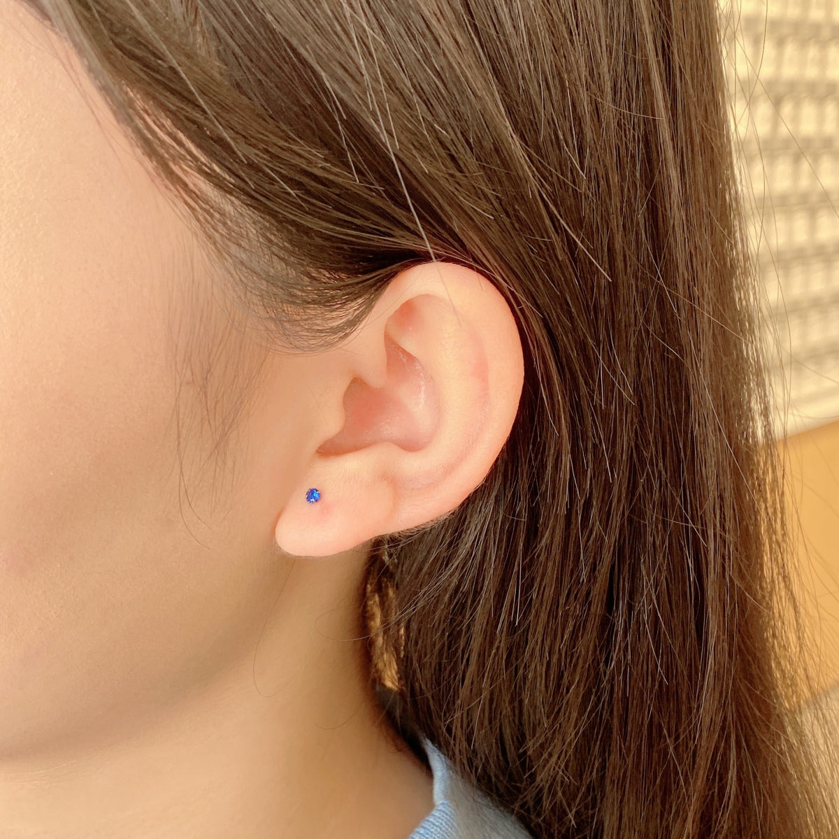 [Am jewelry]Delicate Solitaire Earrings
