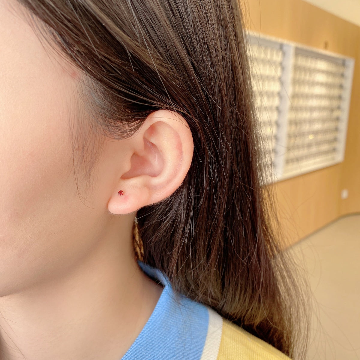 [Am jewelry]Delicate Solitaire Earrings