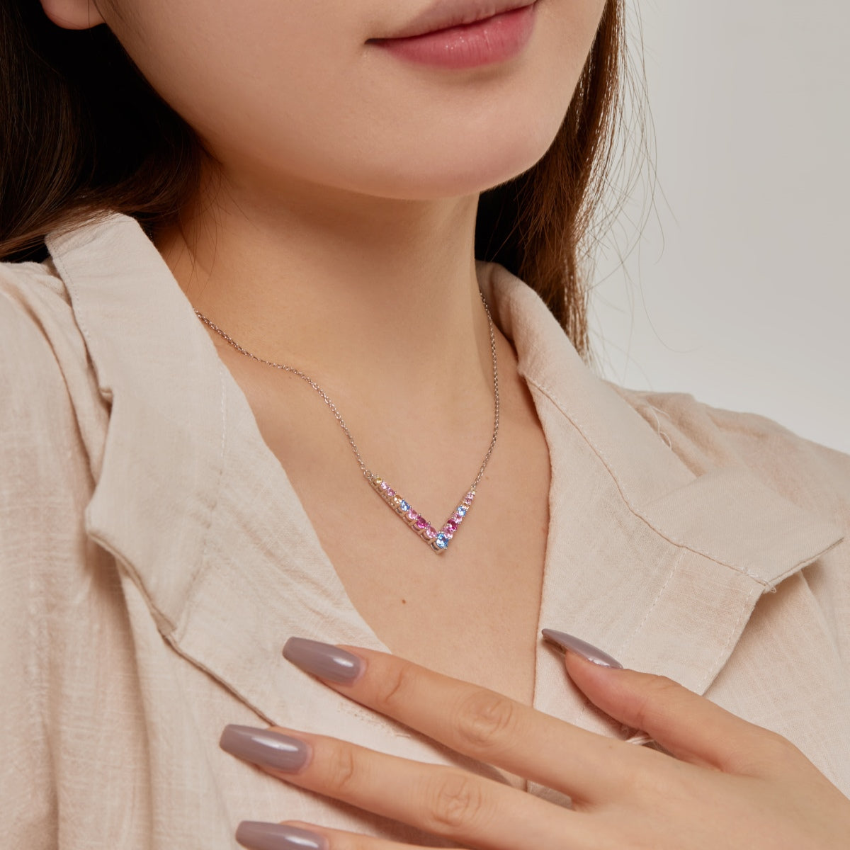 [Am jewelry]Ornate Round Cut Necklace