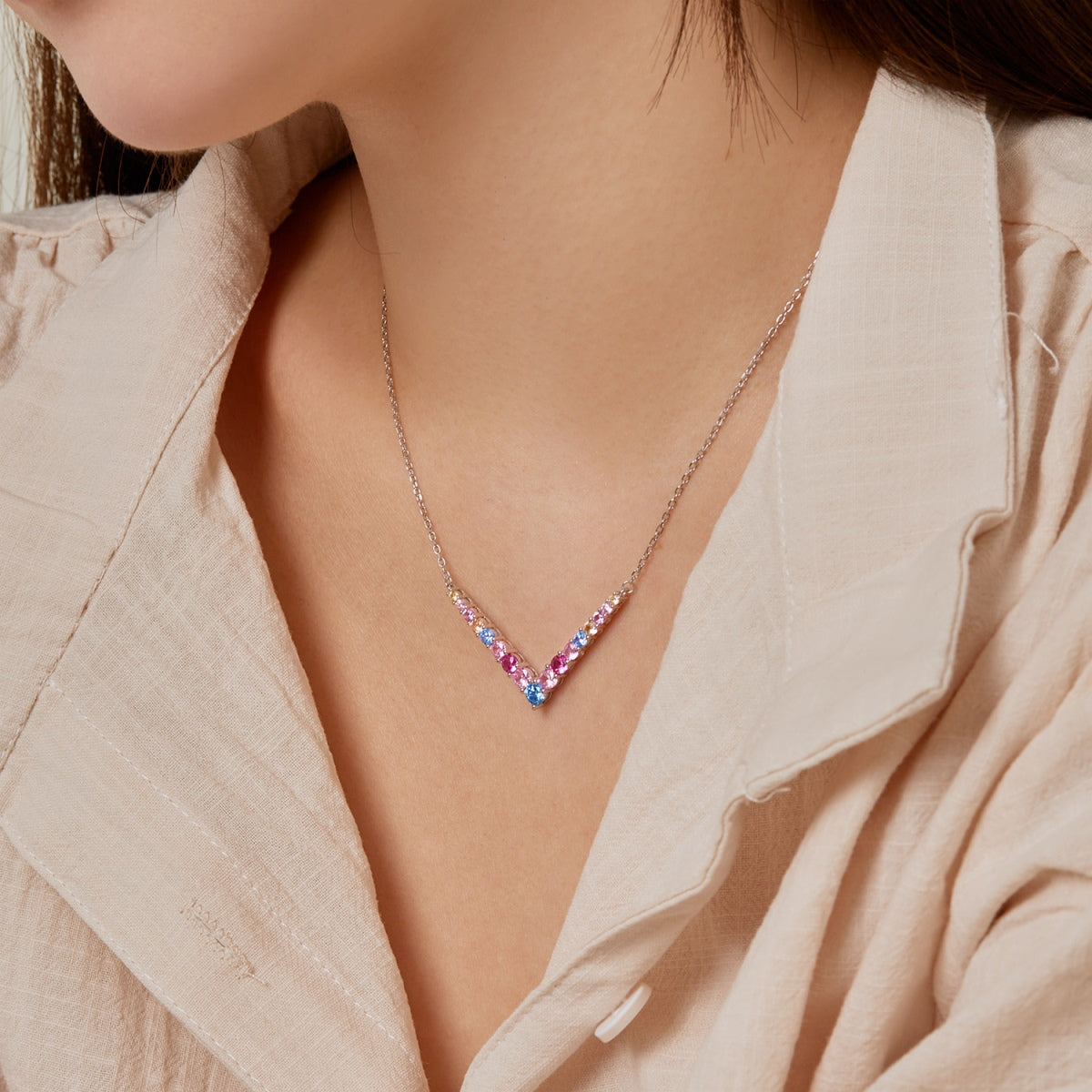 [Am jewelry]Ornate Round Cut Necklace
