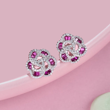 [Am jewelry]Exquisite Flower Shape Daily Earrings