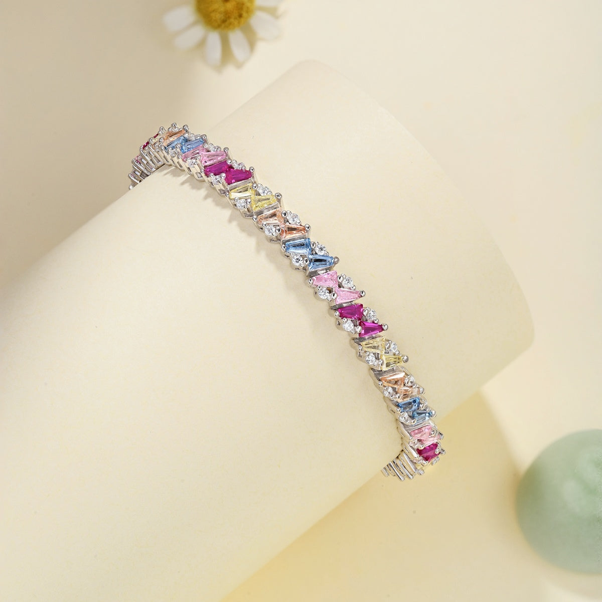 [Am jewelry]Ornate Sparkling Multi Cut Party Bracelet