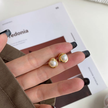 [Am jewelry]Dainty Bread Pearl Earrings