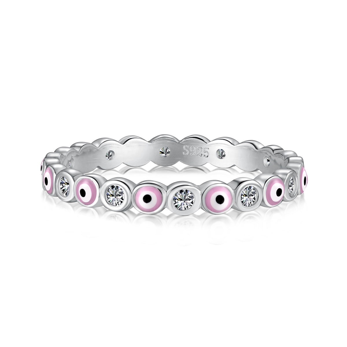 [Am jewelry]Sparkling Vibrant Round Shape Daily Ring
