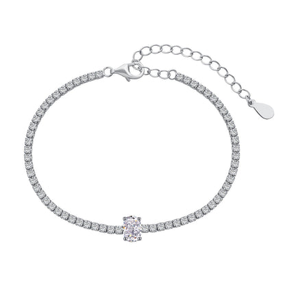 [Am jewelry]0.75 Carat Exquisite Oval Cut Daily Bracelet