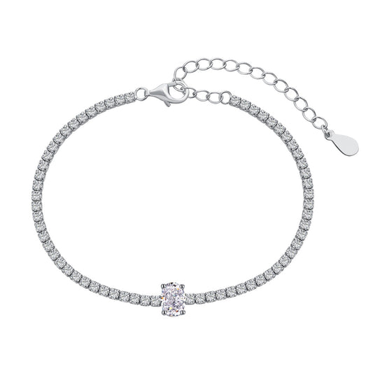 [Am jewelry]0.75 Carat Exquisite Oval Cut Daily Bracelet