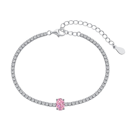 [Am jewelry]0.75 Carat Exquisite Oval Cut Daily Bracelet