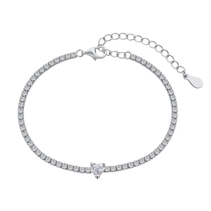 [Am jewelry]0.5 Carat Elegant Romantic Heart Shape Lover Bracelet