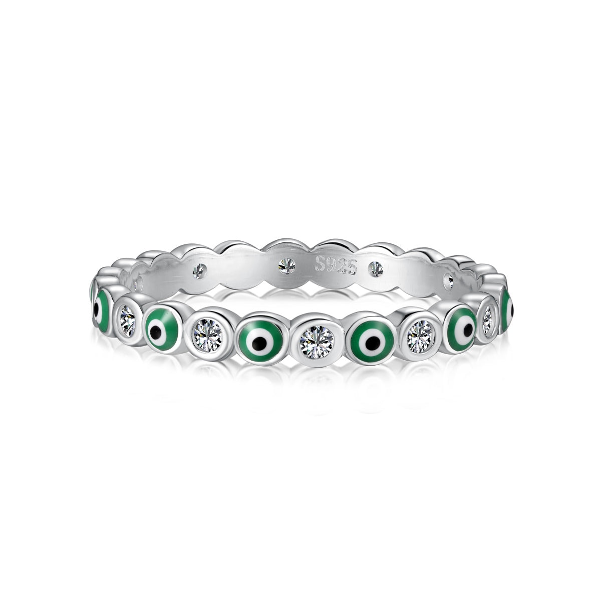 [Am jewelry]Sparkling Vibrant Round Shape Daily Ring