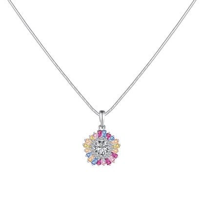 [Am jewelry]Charming Flower Colorful Necklace