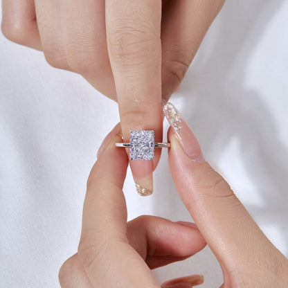 [Am jewelry]4.0 Carat Ornate Enchanting Radiand Cut Banquet Ring