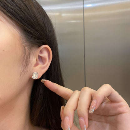 [Am jewelry]Dazzling Square Shape Earrings