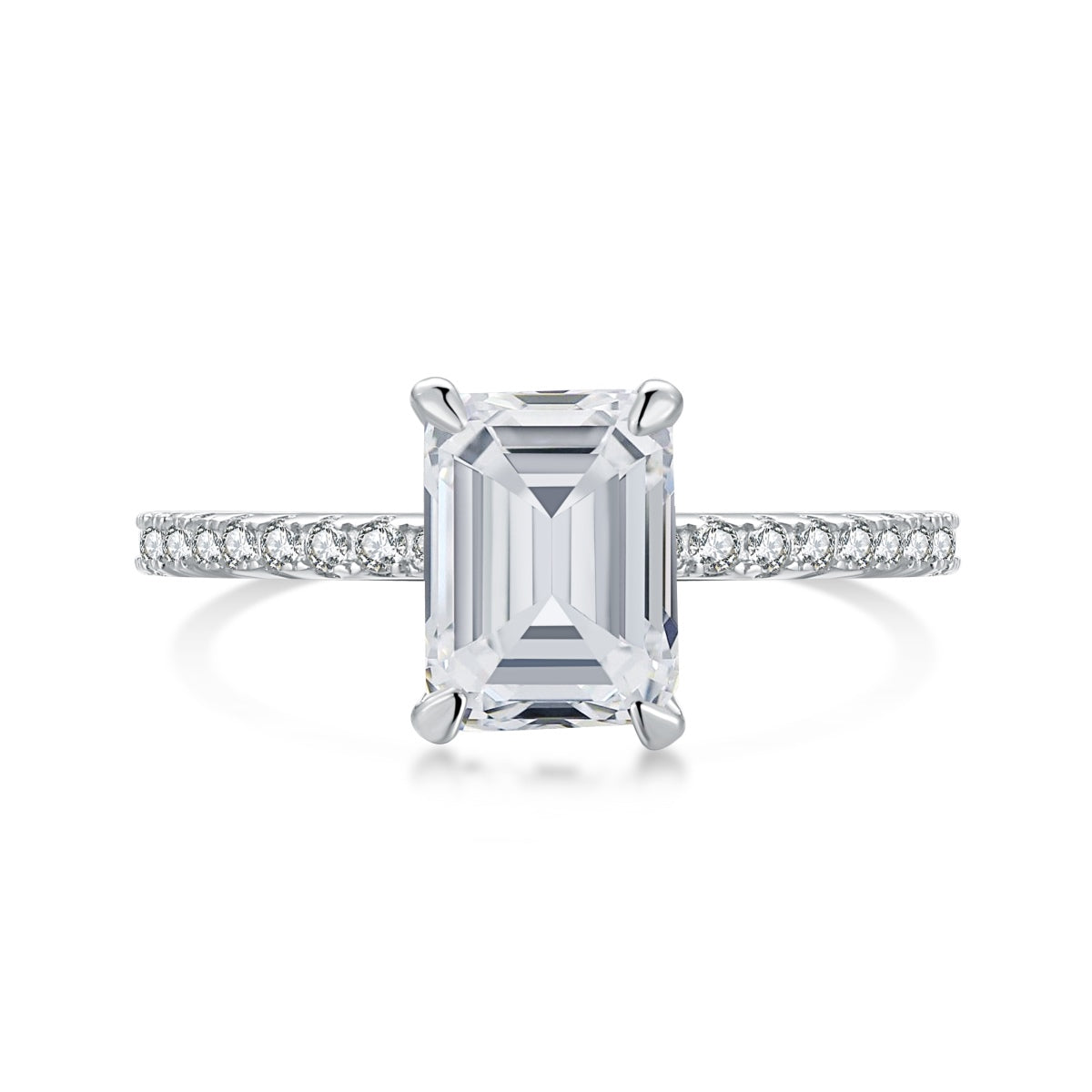 [Am jewelry]2.0 Carat Scintillating Ornate Radiant Cut Party Ring