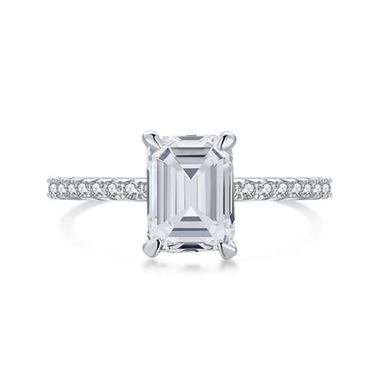 [Am jewelry]2.0 Carat Scintillating Ornate Radiant Cut Party Ring