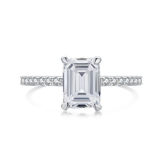 [Am jewelry]2.0 Carat Scintillating Ornate Radiant Cut Party Ring