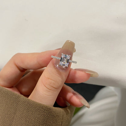 [Am jewelry]2.0 Carat Scintillating Ornate Radiant Cut Party Ring