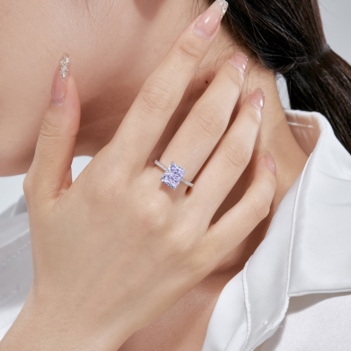 [Am jewelry]4.0 Carat Luxurious Engagement Ring