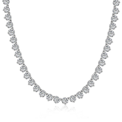[Am jewelry]Ornate Heart Cut Tennis Necklace