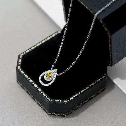 [Am jewelry]Sparkling Pear Cut Necklace