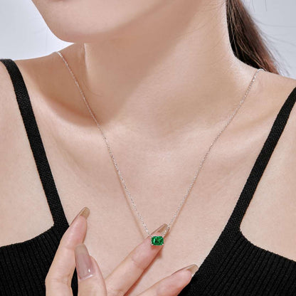 [Am jewelry]Luxurious Square Shape Colorful Necalack