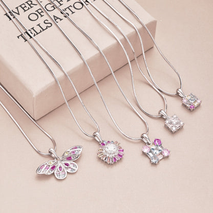 [Am jewelry]Charming Flower Colorful Necklace
