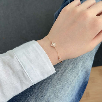 [Am jewelry]Delicate Four Leaf Clover Bracelet