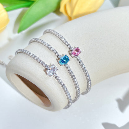 [Am jewelry]0.75 Carat Exquisite Oval Cut Daily Bracelet