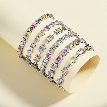 [Am jewelry]Radiant Water Drop Shape Daily Bracelet