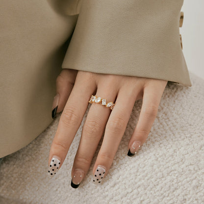 [Am jewelry]Delicate Multi Cut Ring