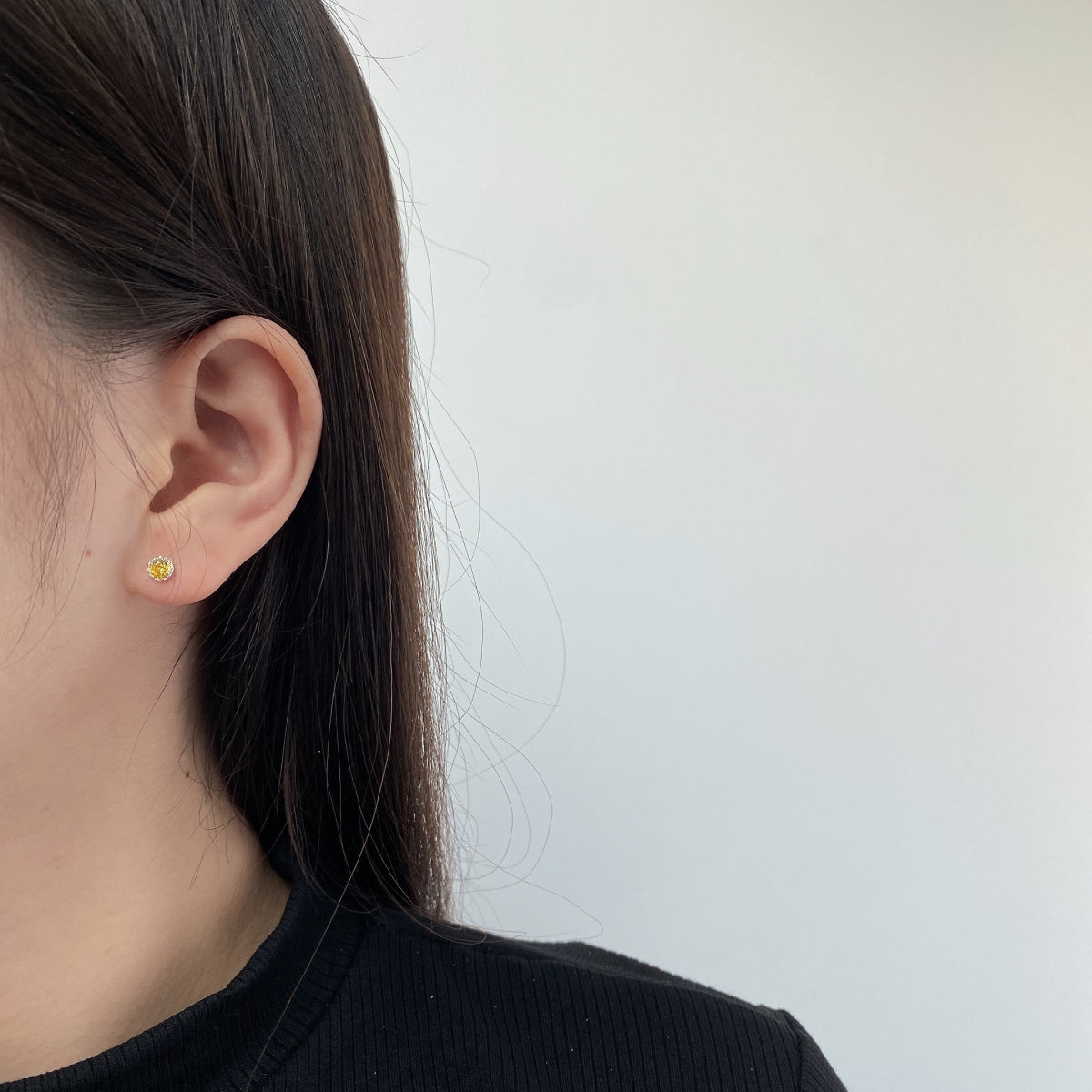 [Am jewelry]Sparkling Colorful Round Shape Earrings