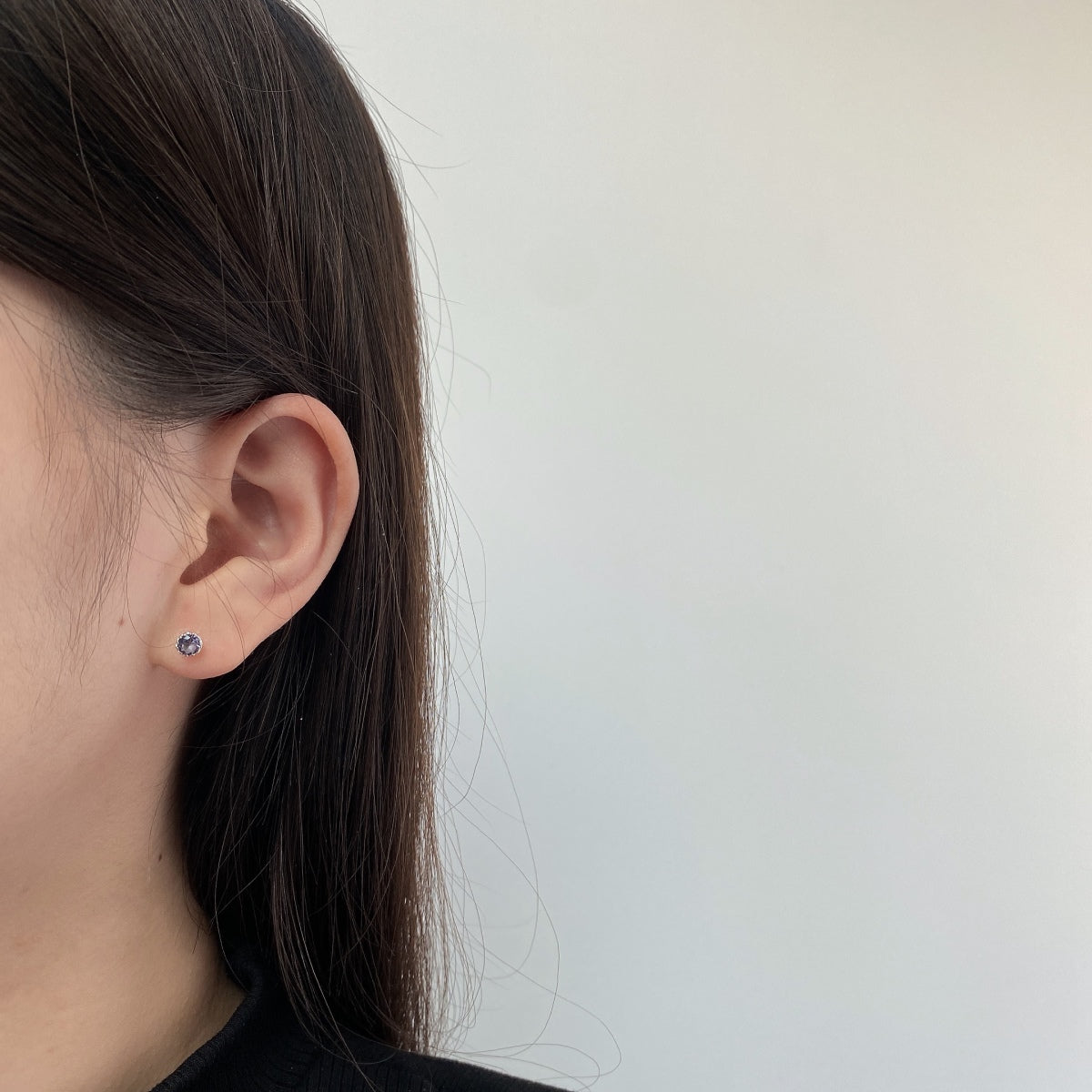 [Am jewelry]Sparkling Colorful Round Shape Earrings
