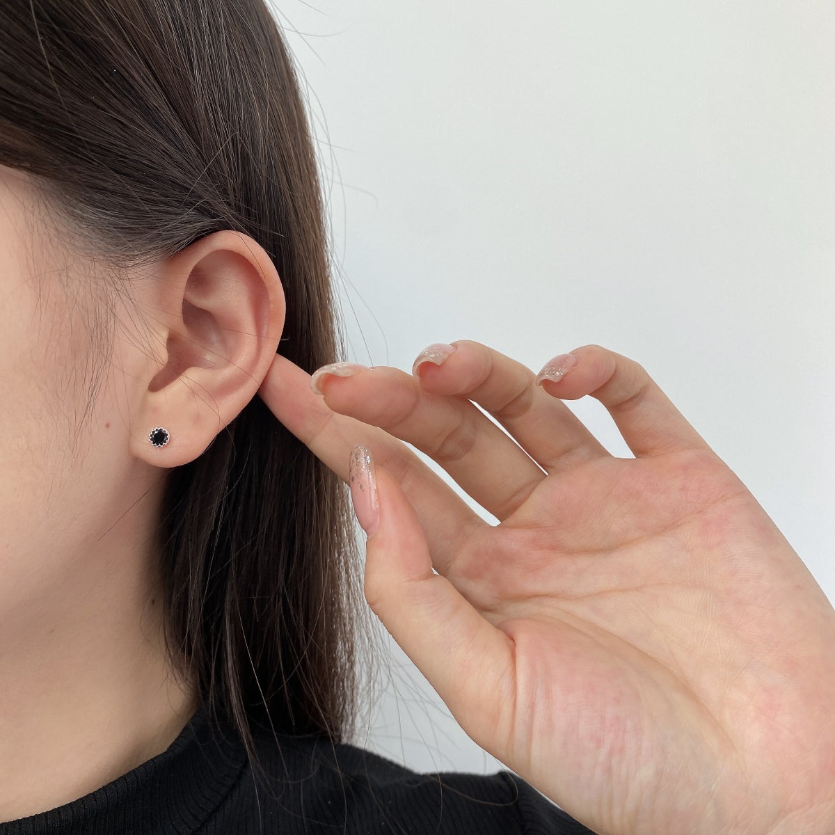 [Am jewelry]Sparkling Colorful Round Shape Earrings