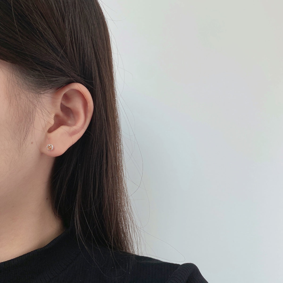 [Am jewelry]Sparkling Colorful Round Shape Earrings