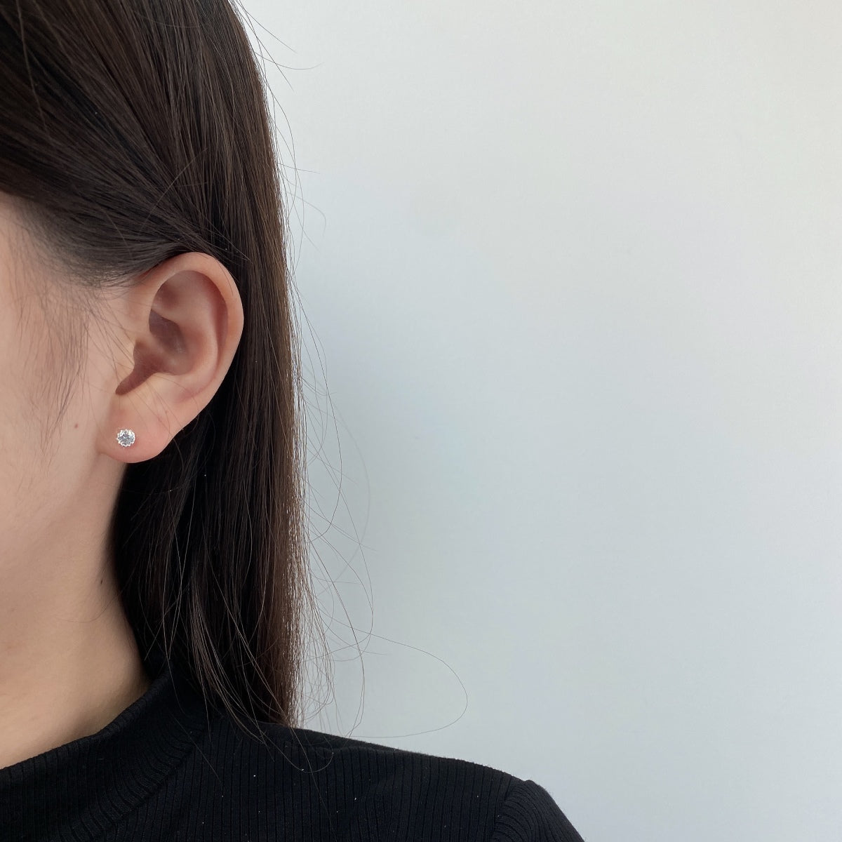 [Am jewelry]Sparkling Colorful Round Shape Earrings