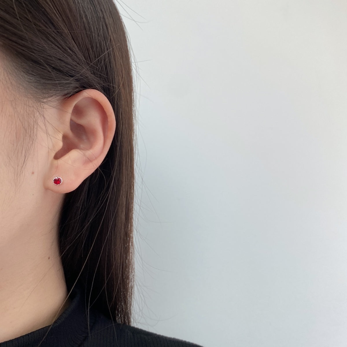 [Am jewelry]Sparkling Colorful Round Shape Earrings