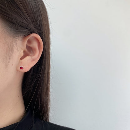 [Am jewelry]Sparkling Colorful Round Shape Earrings