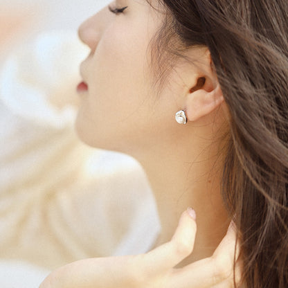 [Am jewelry]Dainty Bread Pearl Earrings