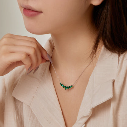 [Am jewelry]Dainty Colorful Heart Necklace