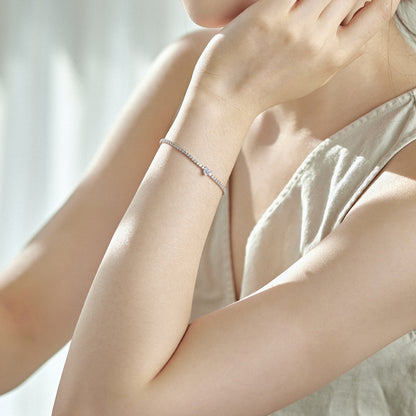 [Am jewelry]0.5 Carat Elegant Romantic Heart Shape Lover Bracelet