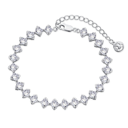 [Am jewelry]0.5 Carat Ornate Princess Cut Daily Bracelet