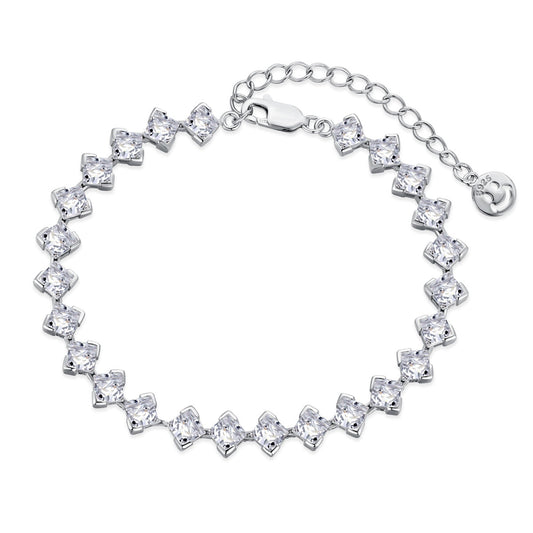 [Am jewelry]0.5 Carat Ornate Princess Cut Daily Bracelet